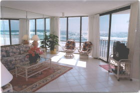 Edgewater condo living room